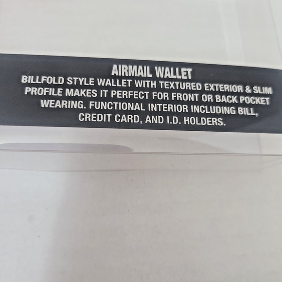 Mad Man Brown AirMail Wallet Textured Slim Profile Back Pocket NIB Vegan Leather - Picture 9 of 10